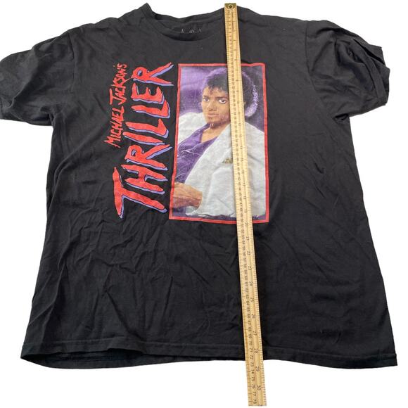 Michael Jackson Mens XL Thriller Graphic T Shirt Black Short Sleeve Crew Neck - Picture 5 of 7